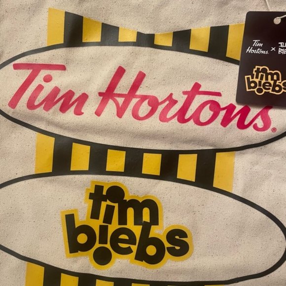 Tim Horton’s x Justin Bieber Tim Biebs Canvas Reusable Shopping Tote Bag - Picture 3 of 9